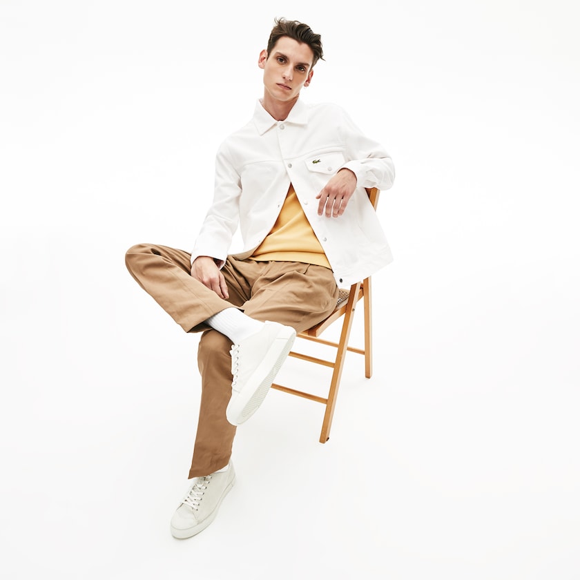 Jaquetas Branco Masculino Lacoste Multi-Pocket Denim GA7-75857A8