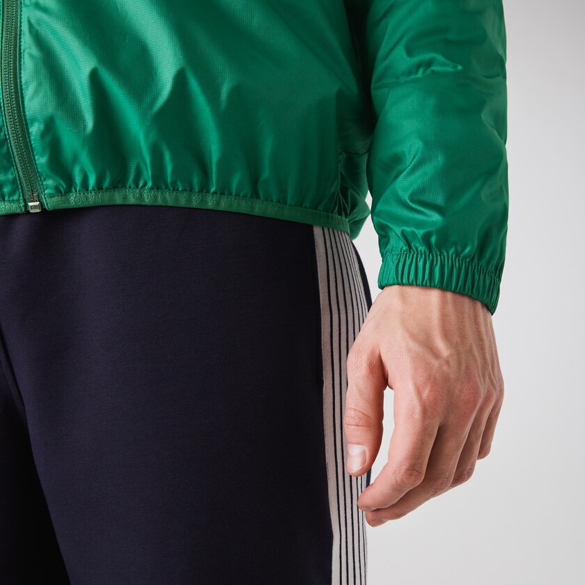 Jaquetas Verdes Masculino Lacoste SPORT Hooded Water-Resistant NC3-82728P6