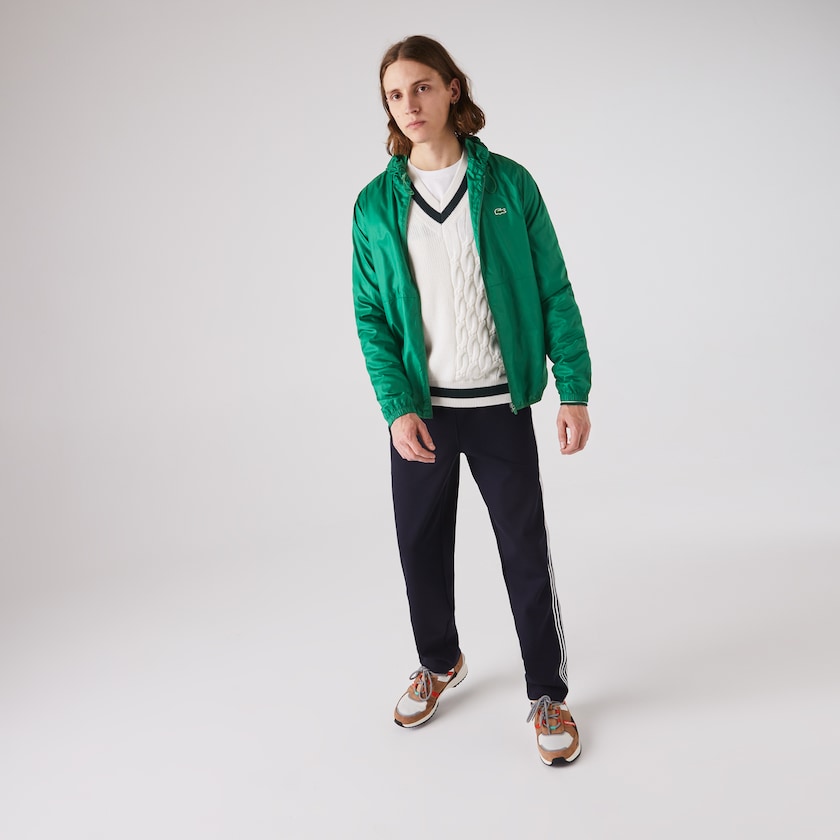 Jaquetas Verdes Masculino Lacoste SPORT Hooded Water-Resistant NC3-82728P6