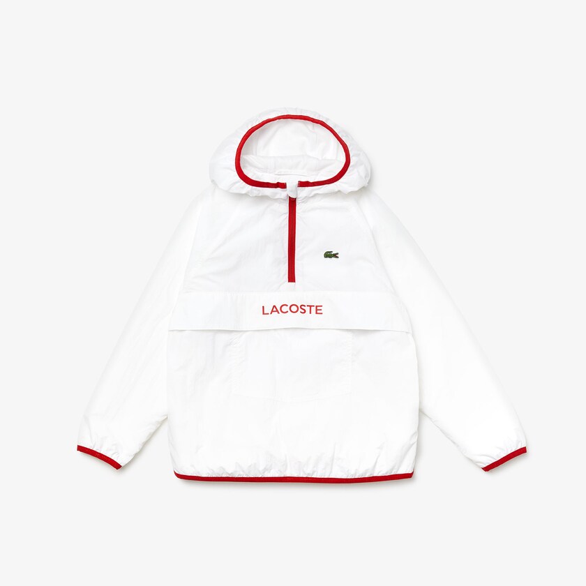 Jaquetas Branco Vermelhas Criança Lacoste SPORT Lightweight KL9-77547T4