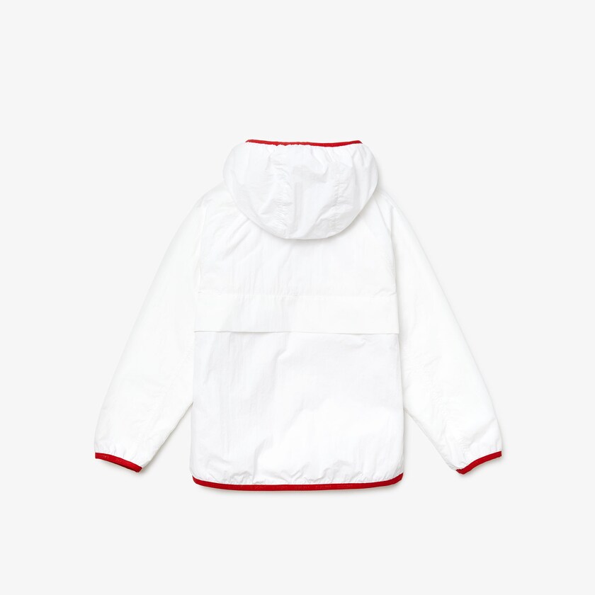 Jaquetas Branco Vermelhas Criança Lacoste SPORT Lightweight KL9-77547T4