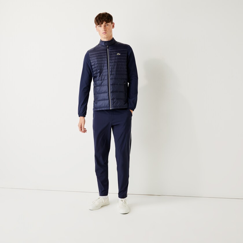 Jaquetas Azul Marinho Azuis Masculino Lacoste SPORT Lightweight Water-Resistant Quilted Golf BR8-11121N6