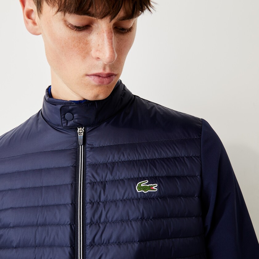 Jaquetas Azul Marinho Azuis Masculino Lacoste SPORT Lightweight Water-Resistant Quilted Golf BR8-11121N6