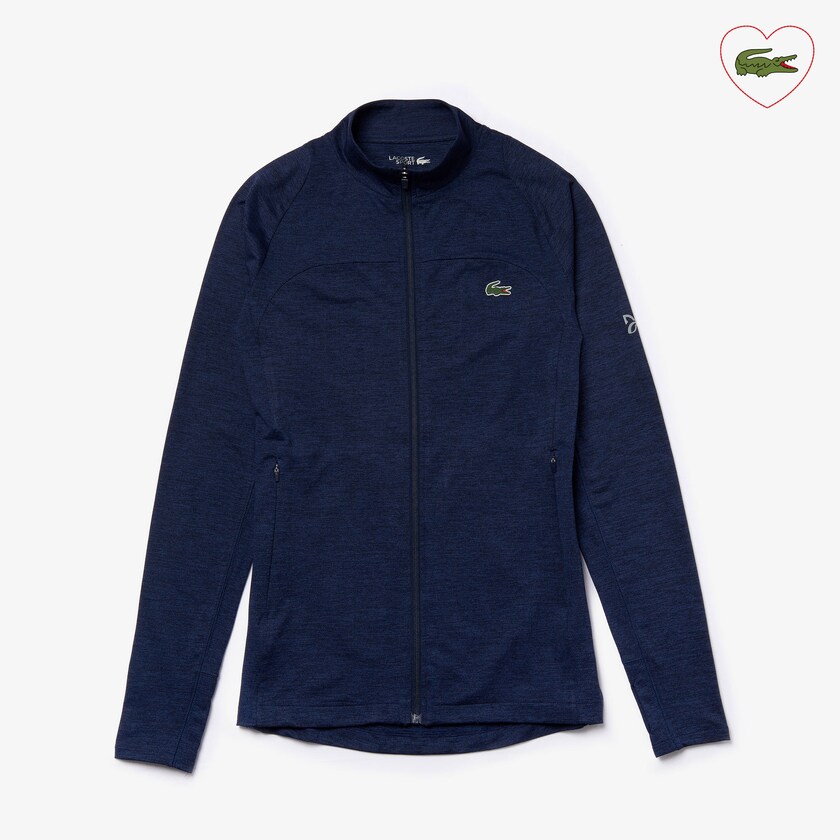 Jaquetas Azul Marinho Azuis Masculino Lacoste SPORT Novak Djokovic Stretch Zippered EO3-76427F3
