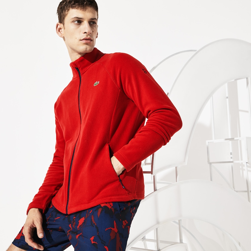 Jaquetas Vermelhas Azul Marinho Azuis Masculino Lacoste SPORT Novak Djokovic Tech Fleece OR5-12981R2