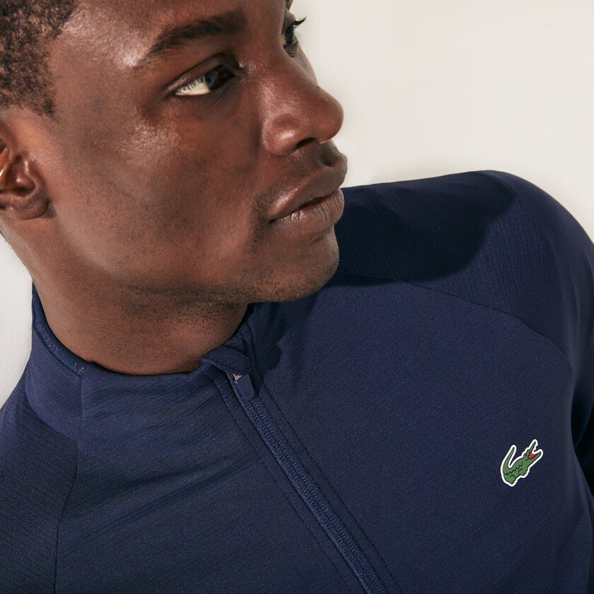 Jaquetas Azul Marinho Azuis Masculino Lacoste SPORT Stretch Ergonomic Zippered Golf PQ8-88888T6