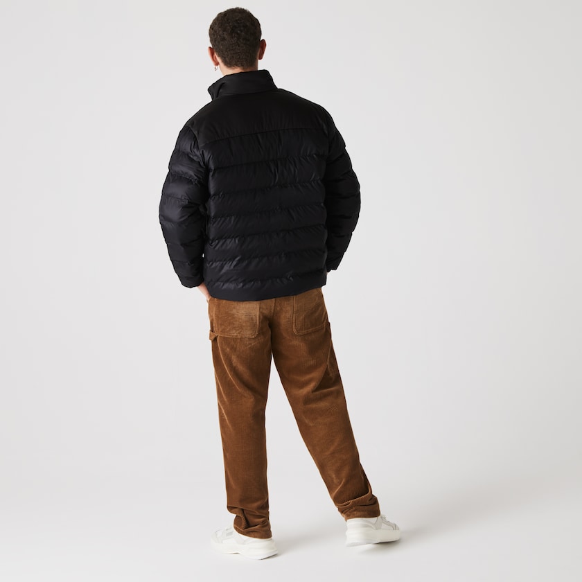 Jaquetas Cinzentas Escuro Pretas Masculino Lacoste SPORT Two-Tone Water-Resistant Quilted SO1-35133S5