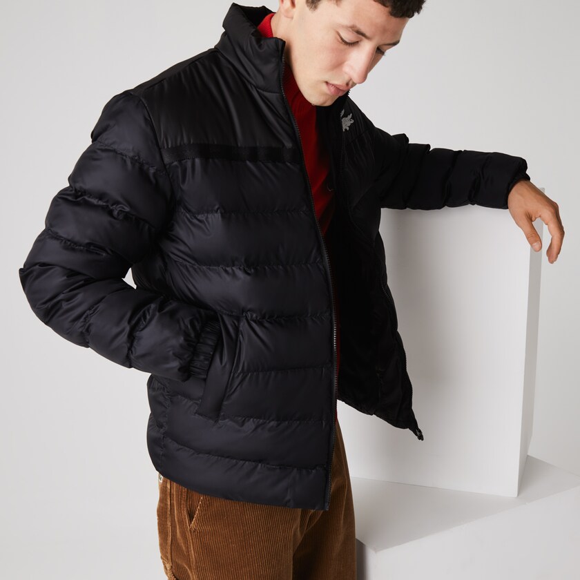Jaquetas Cinzentas Escuro Pretas Masculino Lacoste SPORT Two-Tone Water-Resistant Quilted SO1-35133S5