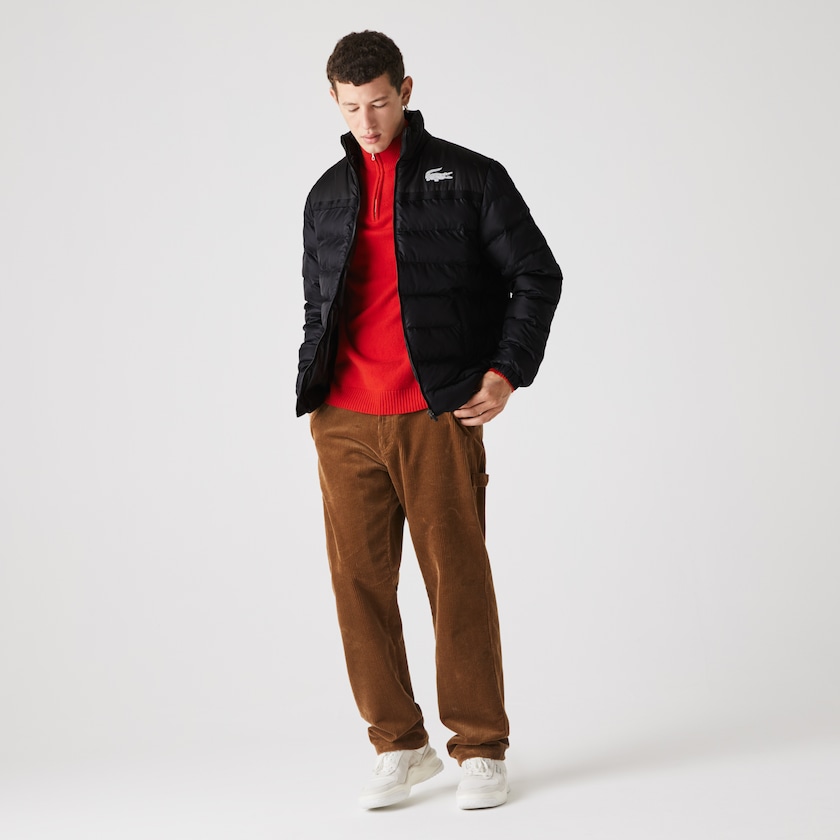 Jaquetas Cinzentas Escuro Pretas Masculino Lacoste SPORT Two-Tone Water-Resistant Quilted SO1-35133S5