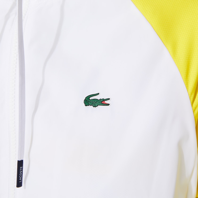 Jaquetas Branco Verdes Amarelas Azul Marinho Azuis Feminino Lacoste SPORT Water-Resistant Zip Tennis HS3-09250D3
