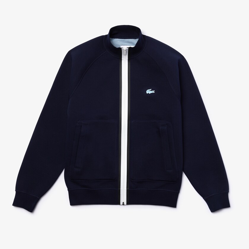 Jaquetas Azul Marinho Azuis Azuis Masculino Lacoste Stand-Up Collar Reversible Zippered DJ7-23492J9