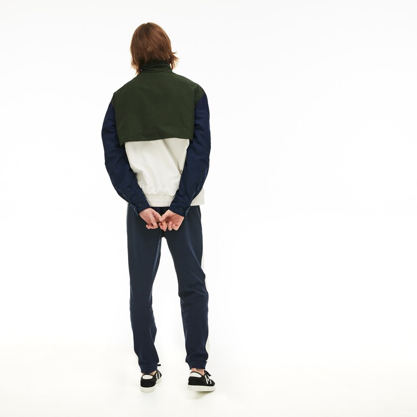 Jaquetas Branco Caqui Verdes Azul Marinho Azuis Masculino Lacoste Water-Resistant Full-Zip WC2-55545E6