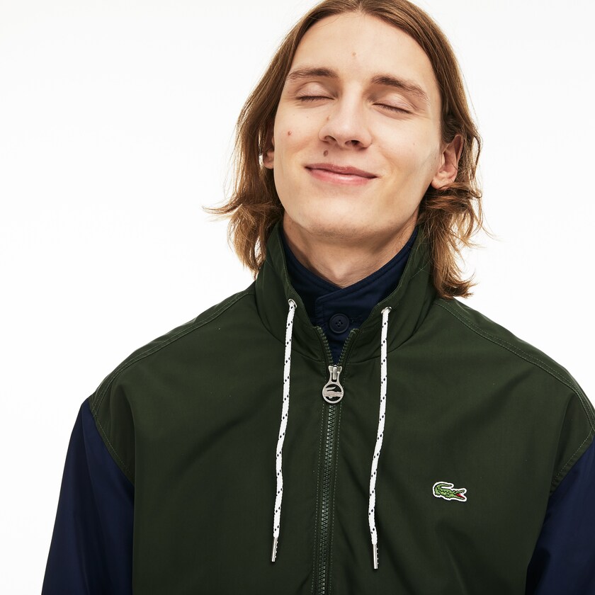 Jaquetas Branco Caqui Verdes Azul Marinho Azuis Masculino Lacoste Water-Resistant Full-Zip WC2-55545E6