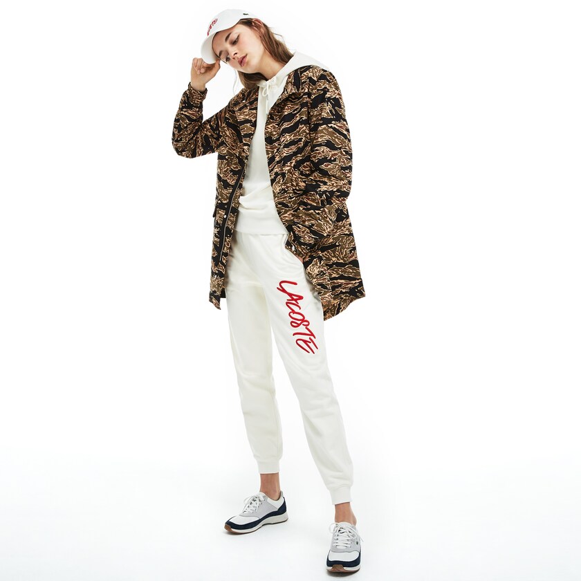 Jaquetas Parka Pretas Branco Masculino Lacoste LIVE Camouflage HX8-86008B5