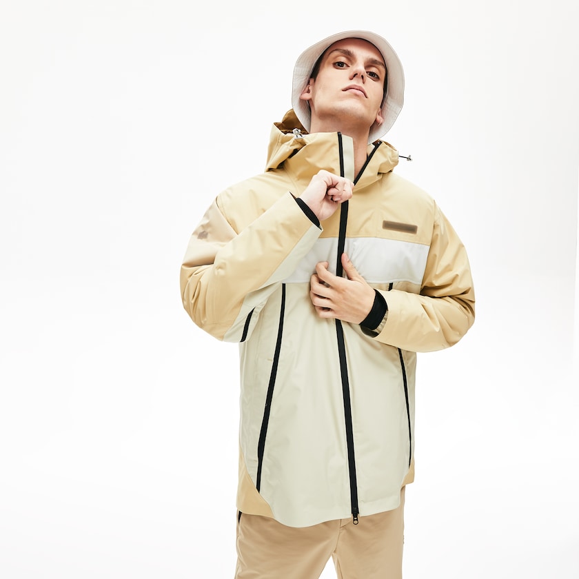 Jaquetas Parka Bege Cinzentas Masculino Lacoste Motion Lightweight Quilted Short TW1-23842C3
