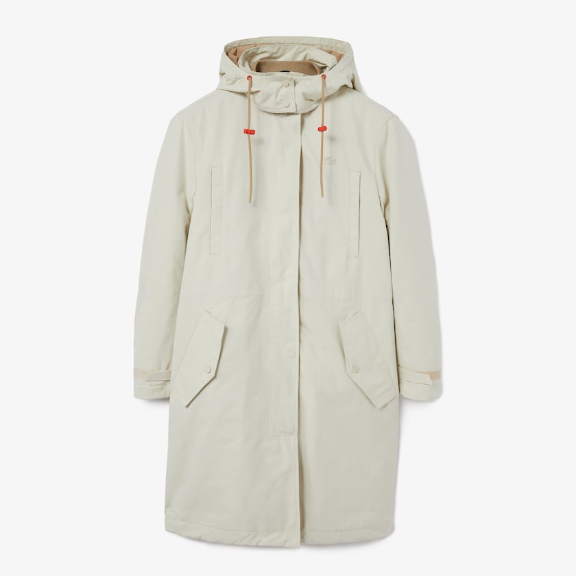 Jaquetas Parka Bege Feminino Lacoste Quilted Interior Jacket 2-in-1 JC5-10471Y0