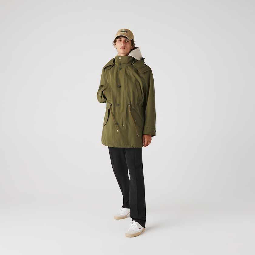 Jaquetas Parka Caqui Verdes Masculino Lacoste Quilted Interior Jacket Water-Resistant 3-in-1 VQ6-75877J6