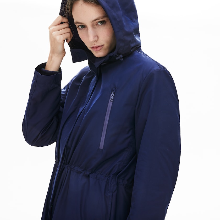 Jaquetas Parka Azul Marinho Azuis Feminino Lacoste Reversible Jacket 4-in-1 MX4-27112K9