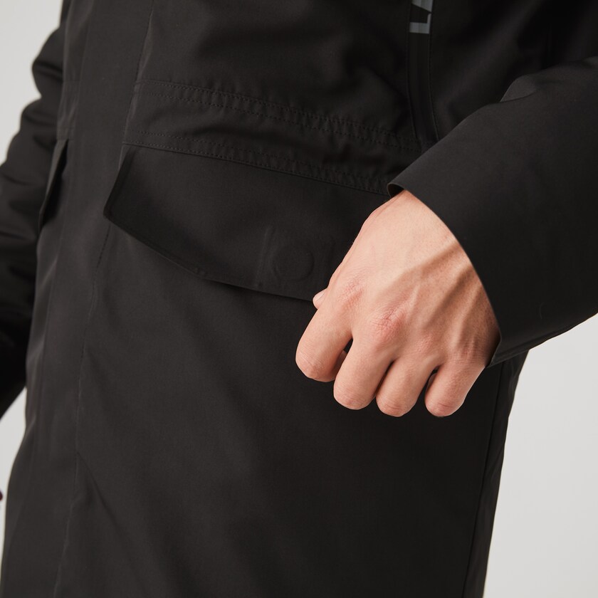Jaquetas Parka Pretas Masculino Lacoste SPORT Hooded Quilted OF0-61376R5