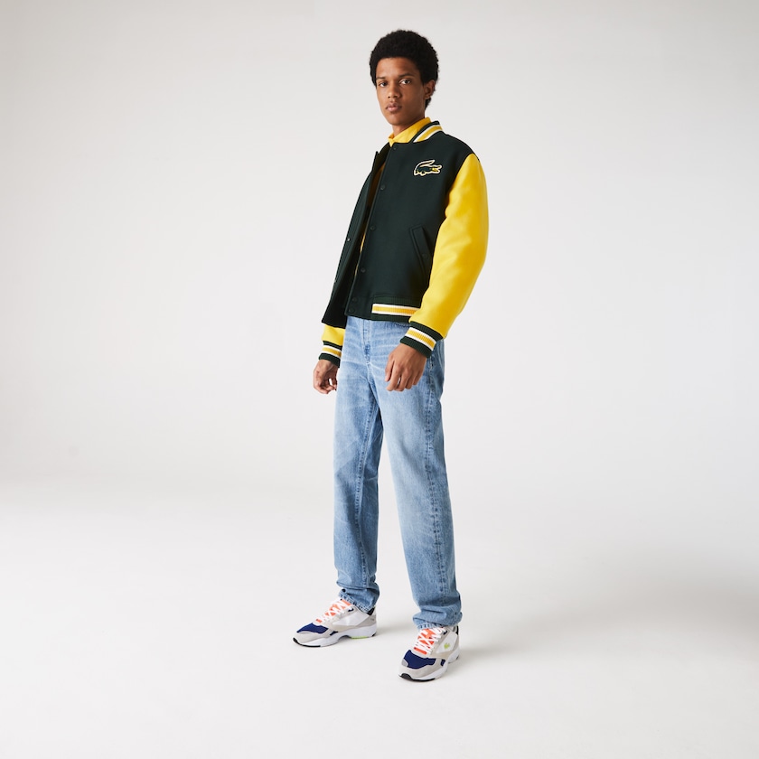 Jeans Branco Masculino Lacoste LIVE Standard Fit Five-Pocketed Faded Cotton JY4-46544S0