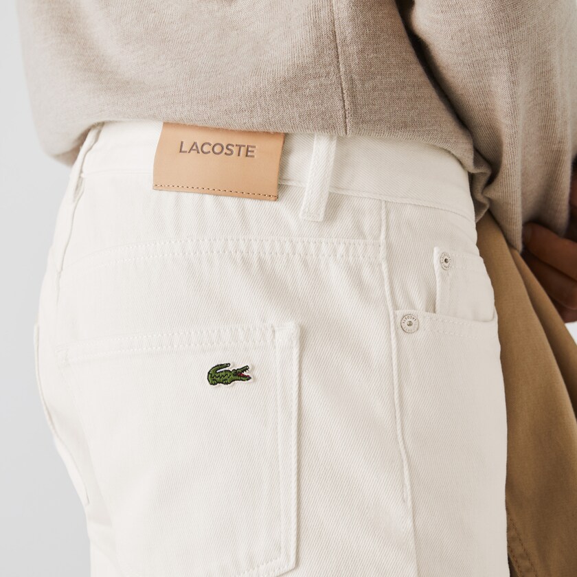 Jeans Branco Masculino Lacoste Slim-Fit Colored YJ3-68256V5
