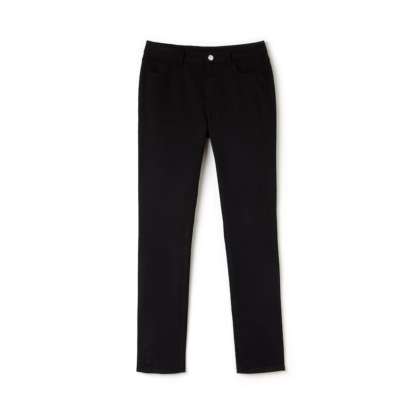 Jeans Pretas Feminino Lacoste Slim Fit Stretch Cotton Denim QZ9-61666G4