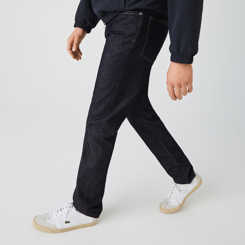 Jeans Azuis Masculino Lacoste Slim Fit Stretch Denim 5-Pocket QJ8-00490Z3