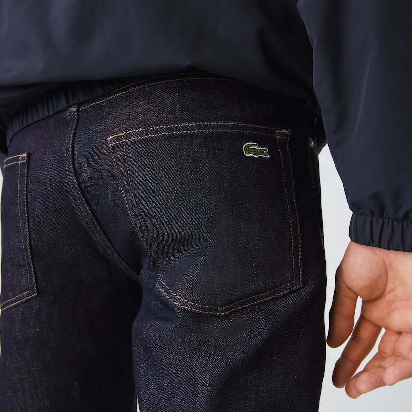 Jeans Azuis Masculino Lacoste Slim Fit Stretch Denim 5-Pocket QJ8-00490Z3