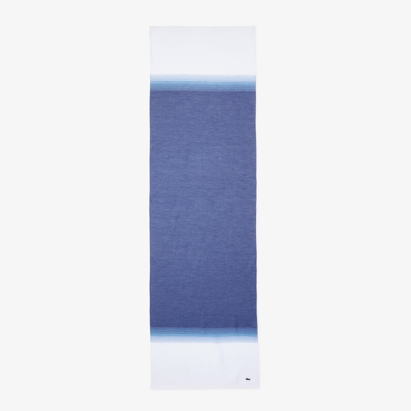 Lenços Branco Azul Marinho Azuis Feminino Lacoste Made In France Gradated Print Organic Cotton NO0-26142E3
