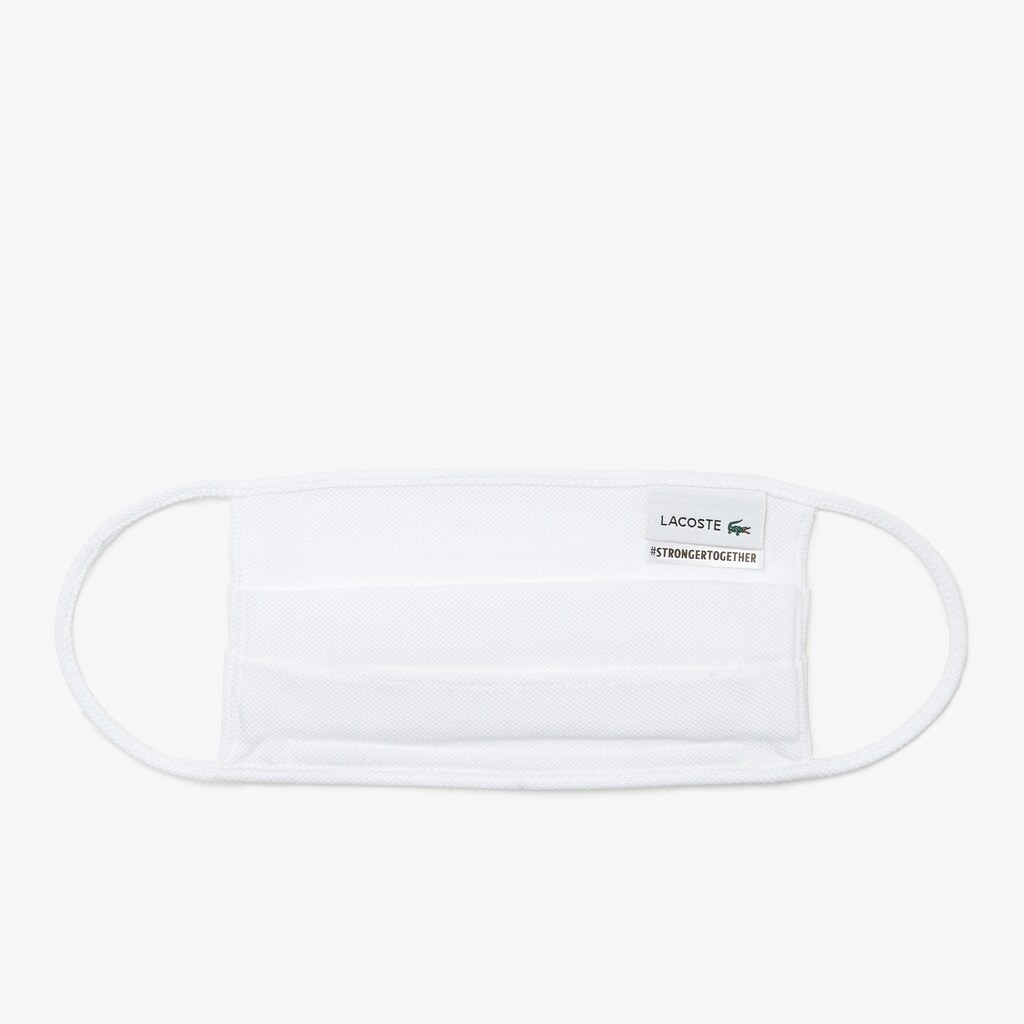 Máscaras Branco Masculino Lacoste L.12.12 Face Protection in Cotton Piqué XD3-48524Z5