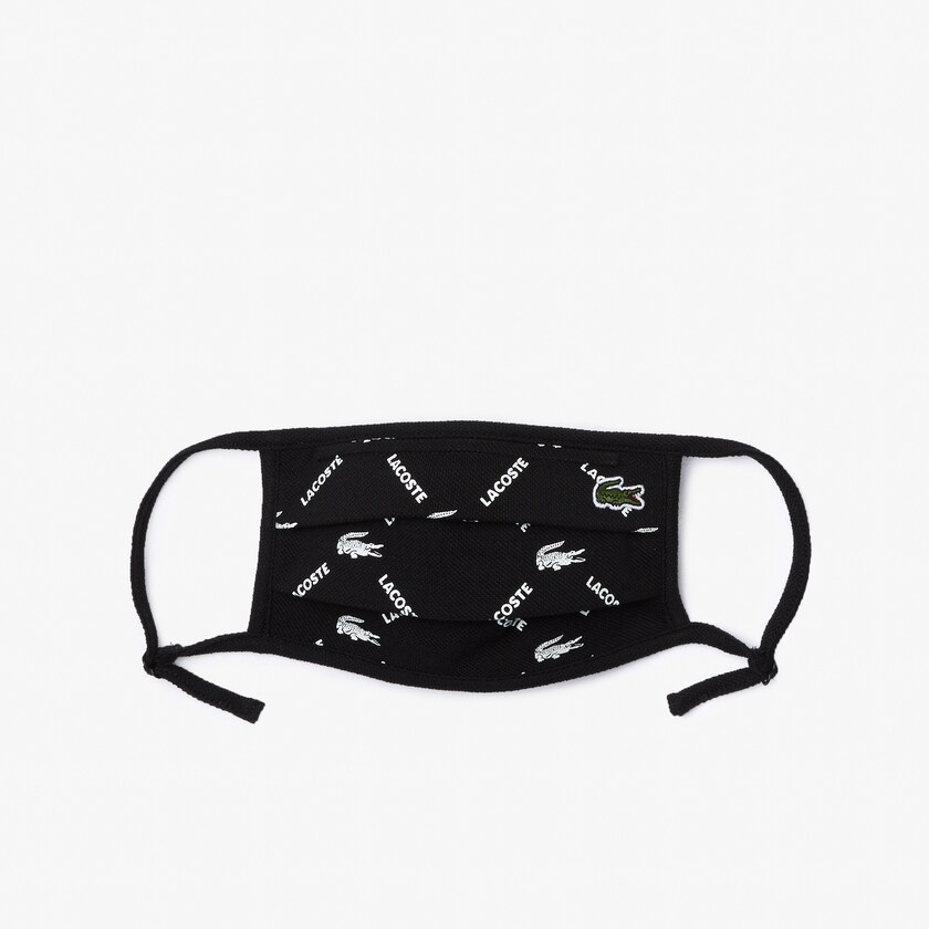 Máscaras Pretas Branco Pretas Verdes Branco Masculino Lacoste L.12.12 Printed Face with Adjustable Strap WF6-39853S3
