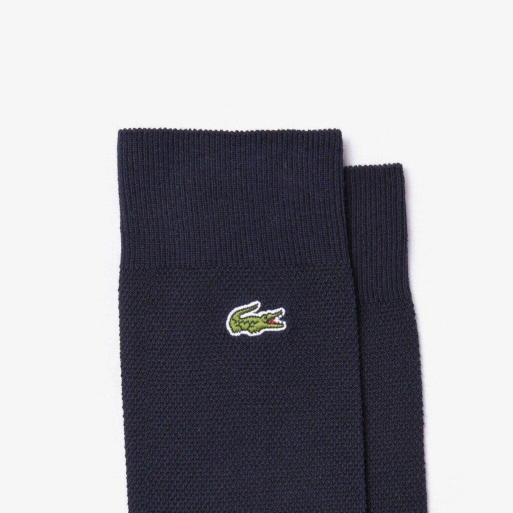 Meias Azul Marinho Azuis Verdes Masculino Lacoste Cotton Blend 3-Pack PY6-74577N1