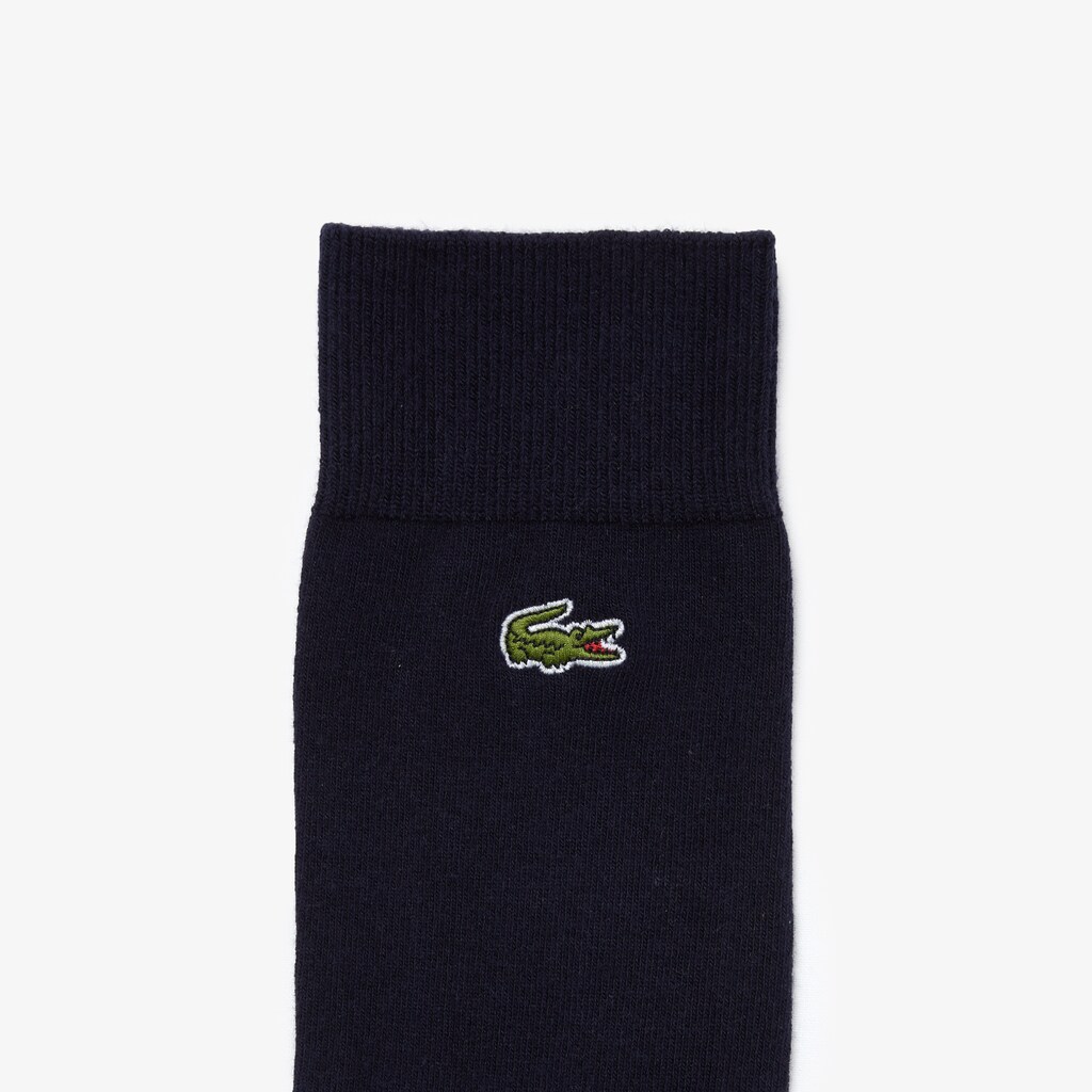 Meias Azul Marinho Azuis Masculino Lacoste Embroidered Crocodile Cotton Blend IG2-94739W1