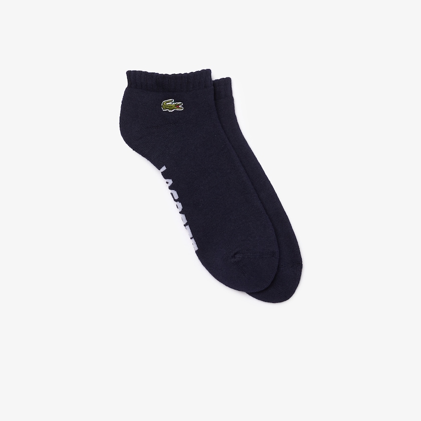 Meias Azul Marinho Azuis Branco Masculino Lacoste SPORT Branded Low-Cut Cotton PN5-56205Q4