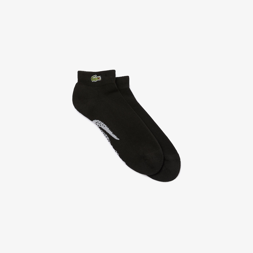 Meias Pretas Cinzentas Masculino Lacoste SPORT Printed Crocodile Low-Cut Cotton ZS1-58285C6
