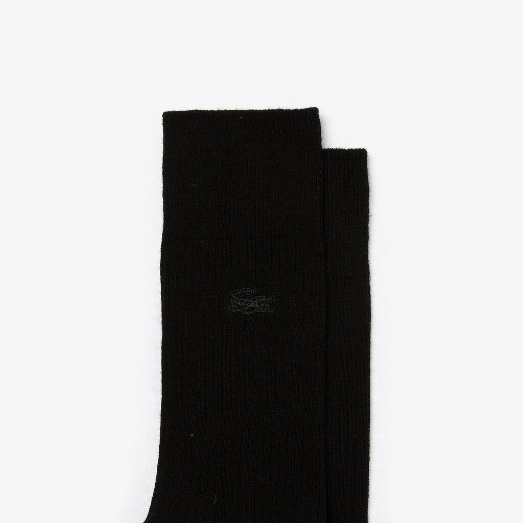Meias Azuis Pretas Masculino Lacoste Two-Pack Cotton And Wool PQ8-52715U5