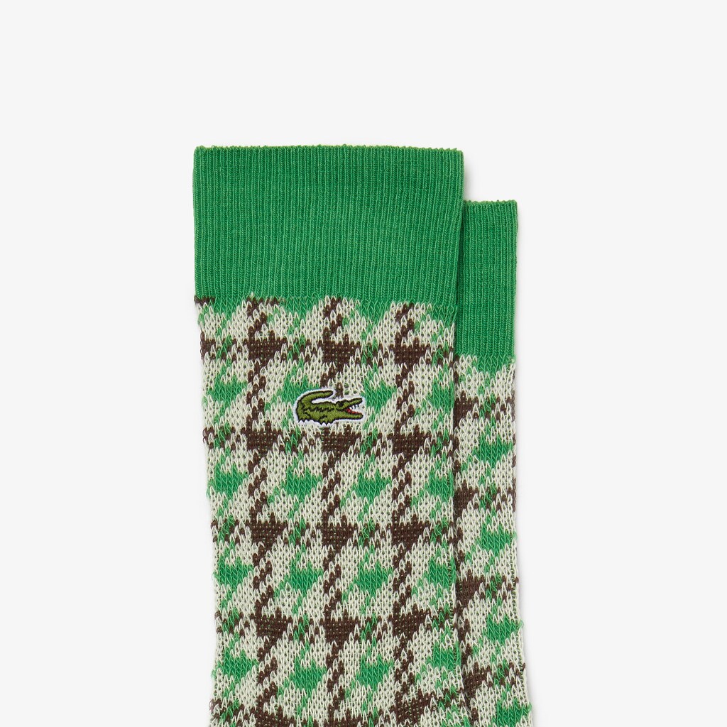 Meias Bege Verdes Marrom Bege Masculino Lacoste Two-Pack ZM8-48694V9