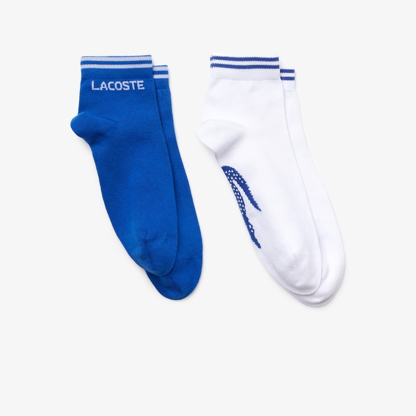Meias Azuis Branco Masculino Lacoste Two-Pack Of SPORT Cotton TN2-70757J0