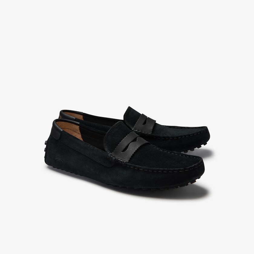 Mocassins Pretas Pretas Masculino Lacoste Concours Nautic Suede WG8-85088M8