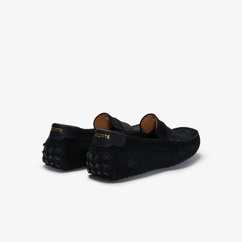 Mocassins Pretas Pretas Masculino Lacoste Concours Nautic Suede WG8-85088M8