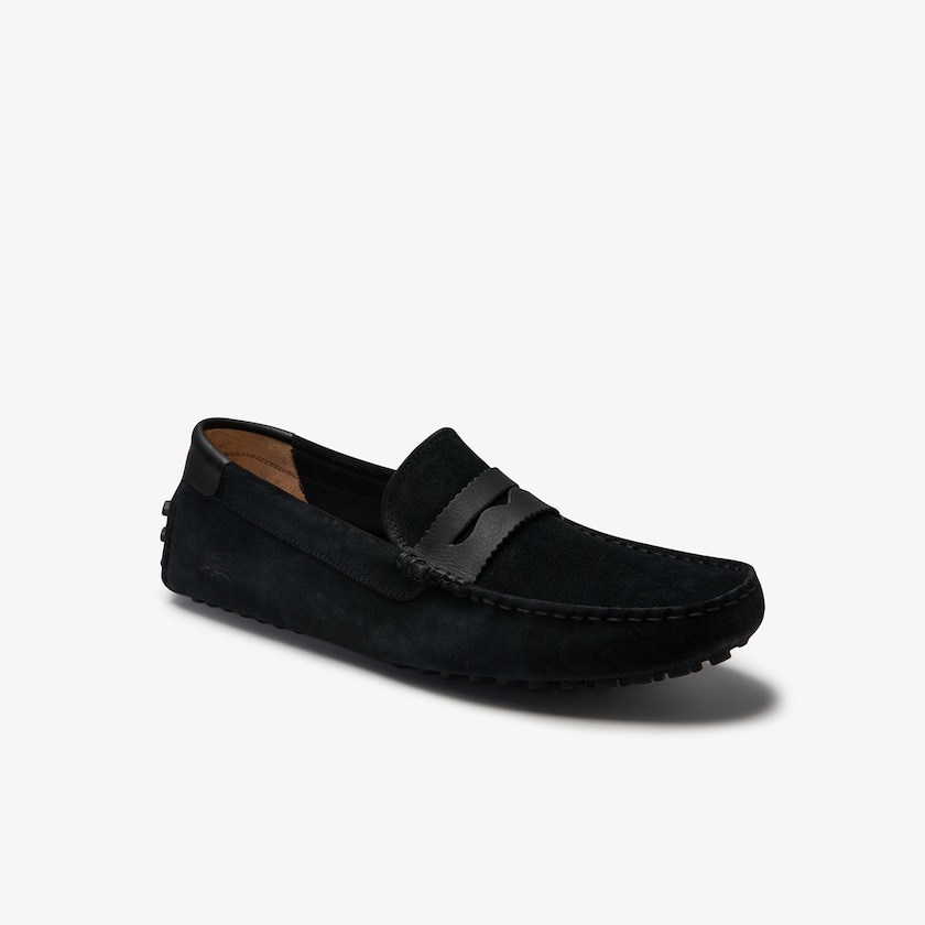 Mocassins Pretas Pretas Masculino Lacoste Concours Nautic Suede WG8-85088M8