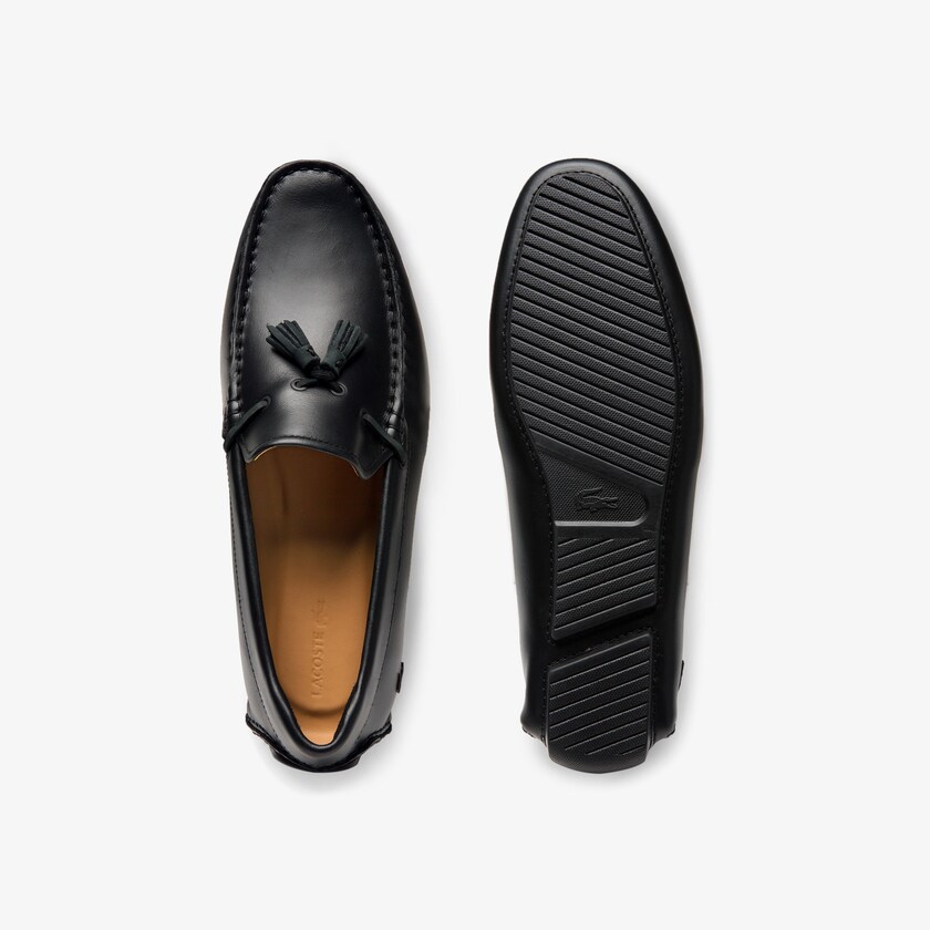 Mocassins Pretas Marrom Masculino Lacoste Dress Piloter Tassel US6-58065C9