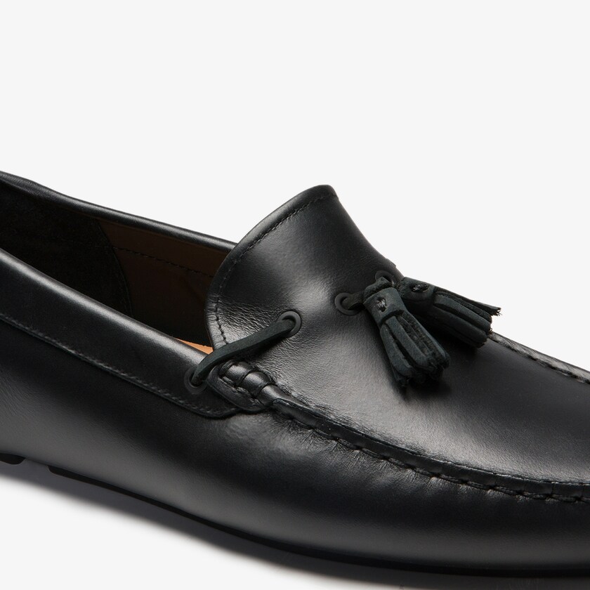 Mocassins Pretas Marrom Masculino Lacoste Dress Piloter Tassel US6-58065C9