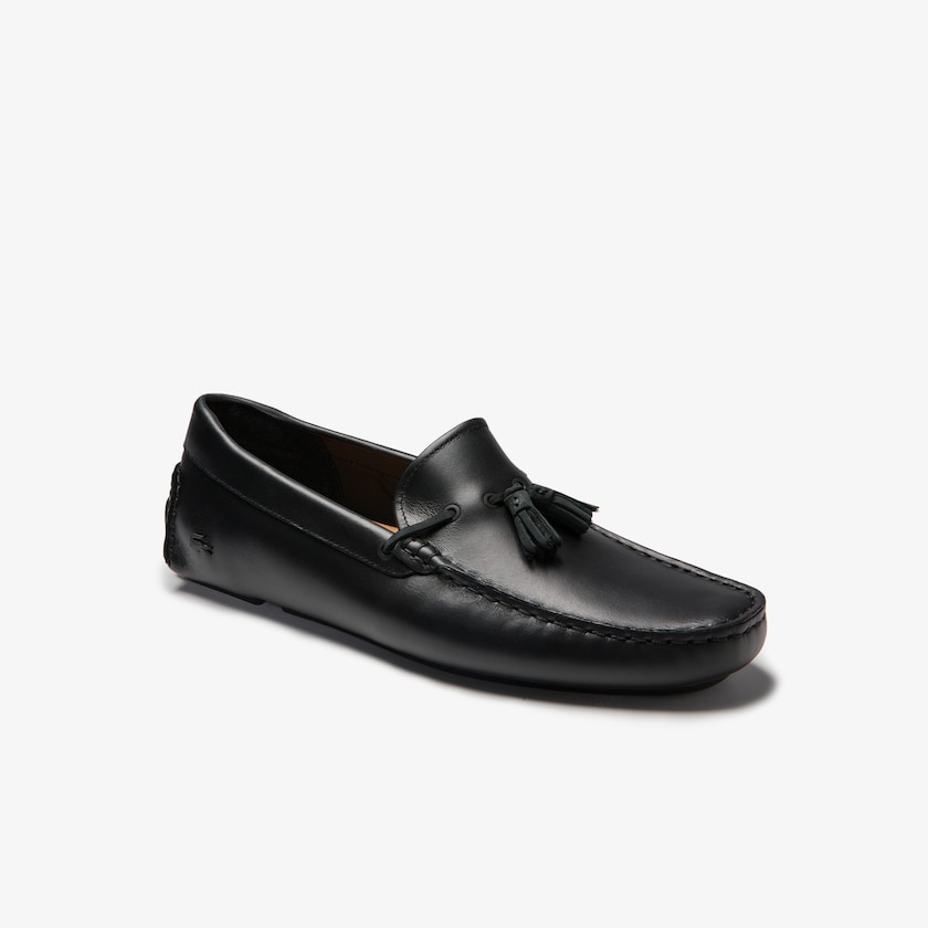 Mocassins Pretas Marrom Masculino Lacoste Dress Piloter Tassel US6-58065C9