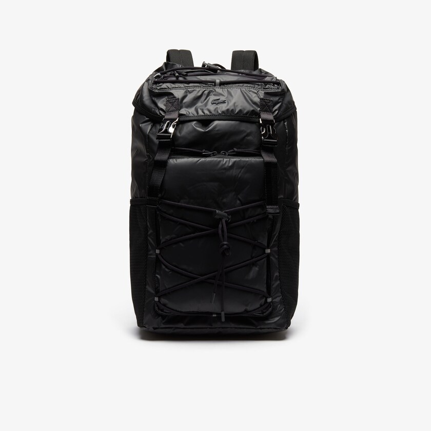 Mochilas Pretas Masculino Lacoste Altitude Drawstring Flap Nylon TB6-49214F2