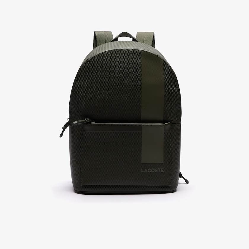 Mochilas Verde Oliva Masculino Lacoste Chantaco Graphic Piqué Leather QC1-15341A5