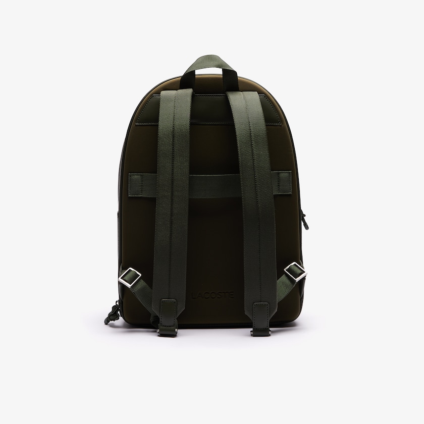 Mochilas Verde Oliva Masculino Lacoste Chantaco Graphic Piqué Leather QC1-15341A5