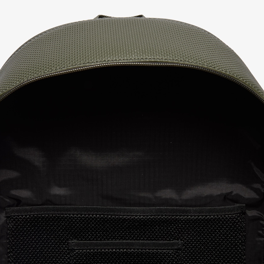 Mochilas Verde Oliva Masculino Lacoste Chantaco Graphic Piqué Leather QC1-15341A5