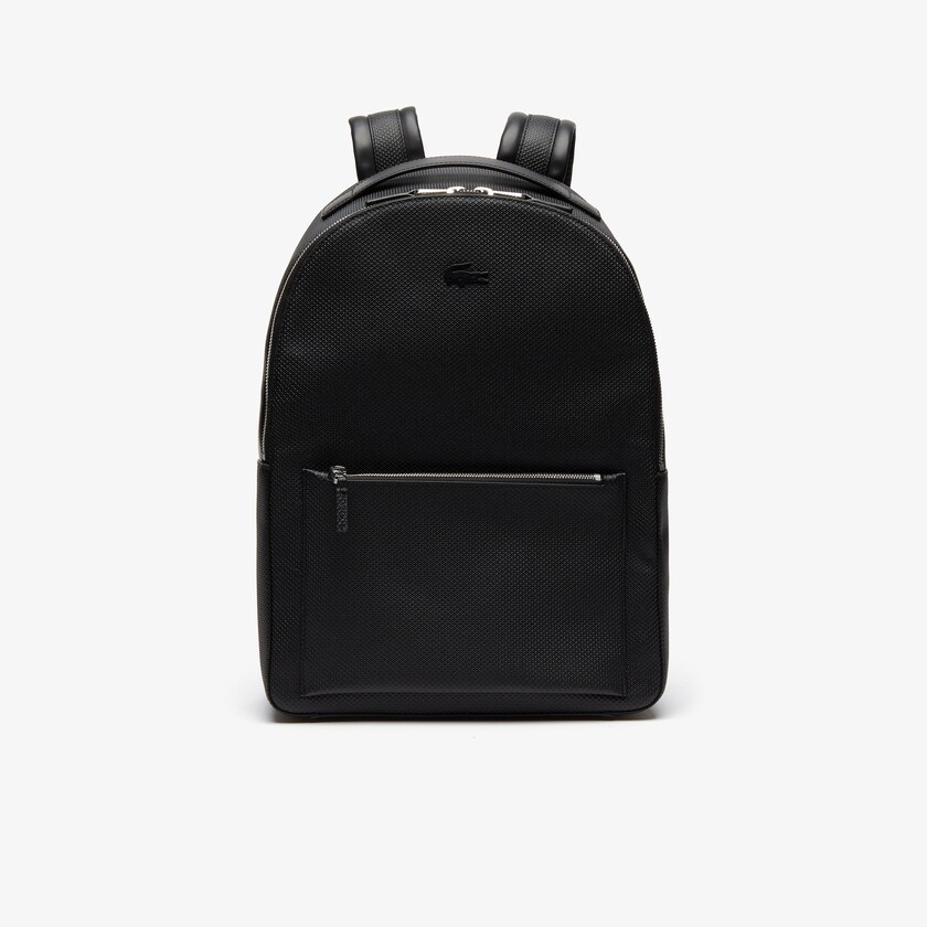 Mochilas Pretas Masculino Lacoste Chantaco Soft Leather Zip NN7-95849J4