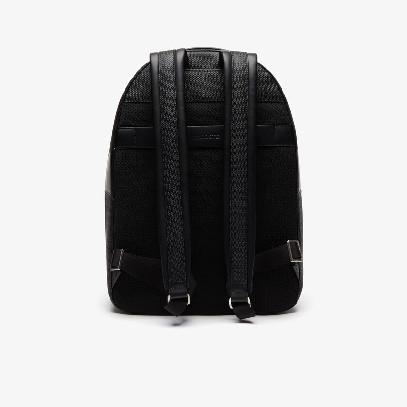 Mochilas Pretas Masculino Lacoste Chantaco Soft Leather Zip NN7-95849J4